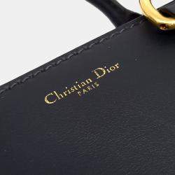 Dior Black Leather Avenue Tote and Shoulder Bag Small