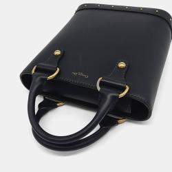 Dior Black Leather Avenue Tote and Shoulder Bag Small