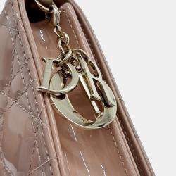 Dior Pink Patent Leather Cannage Chain Crossbody Bag