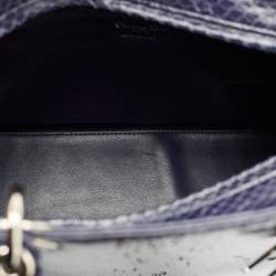 Dior Violet Python Large Lady Dior Tote