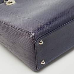Dior Violet Python Large Lady Dior Tote