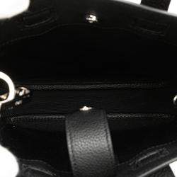 Dior Black Mini Grained Calfskin Saddle Tote