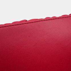 Dior Red Mini Lambskin Cannage Gaufre Delices Bag