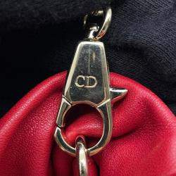 Dior Red Mini Lambskin Cannage Gaufre Delices Bag