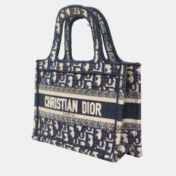 Pre Owned Dior Blue Mini Book Tote Bag