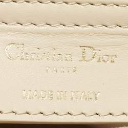 Dior Beige Leather CD Signature Flap Crossbody Bag