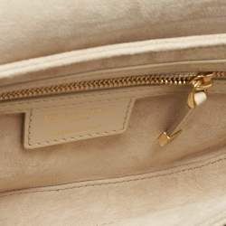 Dior Beige Leather CD Signature Flap Crossbody Bag