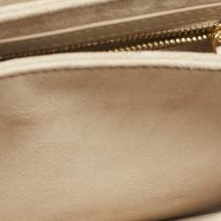 Dior Beige Leather CD Signature Flap Crossbody Bag