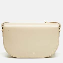 Dior Beige Leather CD Signature Flap Crossbody Bag