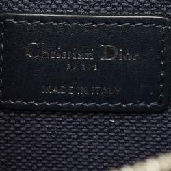 Dior Navy Blue Oblique Canvas Diortravel Vanity Case Bag