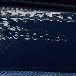 Dior Dark Blue Cannage Quilted Patent Leather New Lock Flap Bag