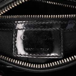 Dior Black Medium Patent Cannage Lady Dior