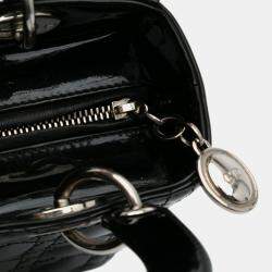 Dior Black Medium Patent Cannage Lady Dior