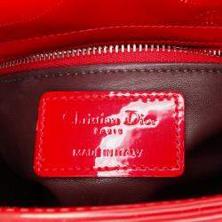 Dior Red Mini Patent Lady Dior