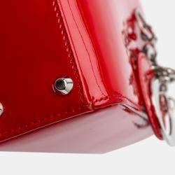 Dior Red Mini Patent Lady Dior
