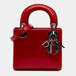 Dior Red Mini Patent Lady Dior