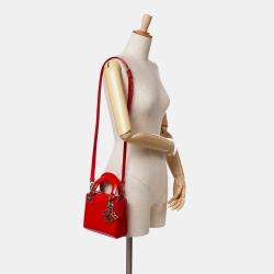 Dior Red Mini Patent Lady Dior