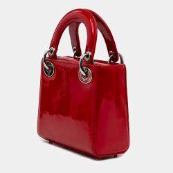 Dior Red Mini Patent Lady Dior
