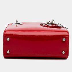 Dior Red Mini Patent Lady Dior