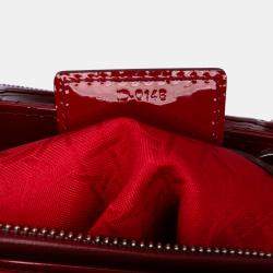 Dior Red Medium Patent Cannage Lady Dior