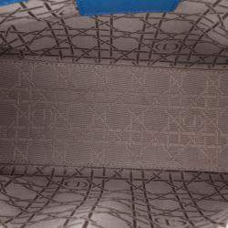 Dior Blue Medium Patent Cannage Lady Dior
