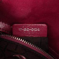 Dior Pink Mini Iridescent Lambskin Cannage Lady Dior