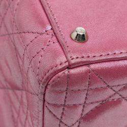 Dior Pink Mini Iridescent Lambskin Cannage Lady Dior