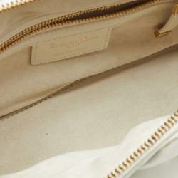 Dior Cream Macrocannage Leather Medium Nomad Shoulder Bag