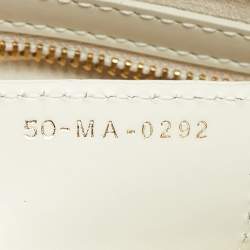 Dior Cream Macrocannage Leather Medium Nomad Shoulder Bag