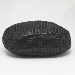 Dior Black Woven Leather Large Soft Lady Hobo