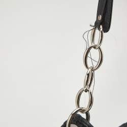 Dior Black Woven Leather Large Soft Lady Hobo