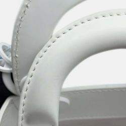 Dior White Vinyl and Calfskin Lady Dior Capsule Bag