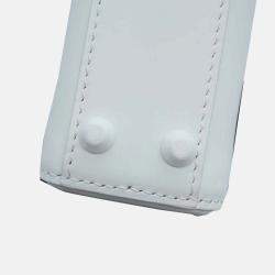 Dior White Vinyl and Calfskin Lady Dior Capsule Bag