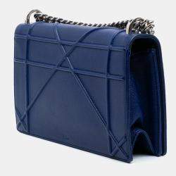 Dior Blue Medium Grained Calfskin Diorama Flap