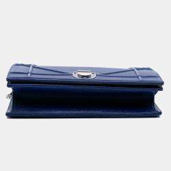 Dior Blue Medium Grained Calfskin Diorama Flap