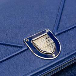 Dior Blue Medium Grained Calfskin Diorama Flap