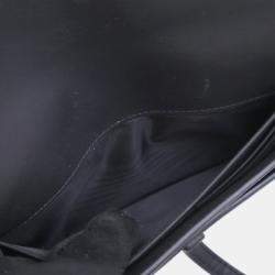 Dior Black Ultra Matte Calfskin Saddle Long Wallet With Chain