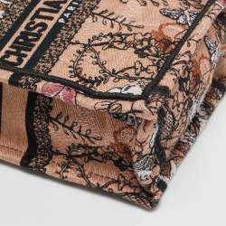 Pre Owned Dior Multicolor Embroidery Canvas Mini Toile De Jouy Book Tote Phone Bag
