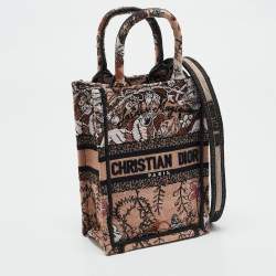 Pre Owned Dior Multicolor Embroidery Canvas Mini Toile De Jouy Book Tote Phone Bag