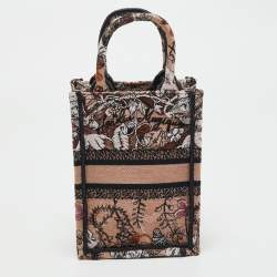 Pre Owned Dior Multicolor Embroidery Canvas Mini Toile De Jouy Book Tote Phone Bag