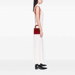 Dior Red Mini Patent Cannage Lady Dior