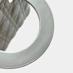 Dior Gray Lambskin Small Lady Dior ABCDior 2Way Handbag