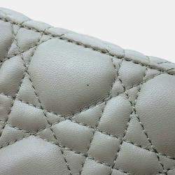 Dior Gray Lambskin Small Lady Dior ABCDior 2Way Handbag