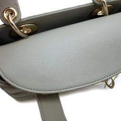 Dior Gray Lambskin Small Lady Dior ABCDior 2Way Handbag