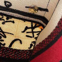  Dior Lady Dior Amour White/Red/Black Canvas Medium Tote Bag