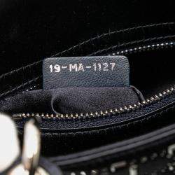 Dior Navy Blue Mini Satin Cannage Strass Crystal Embellished Lady Dior