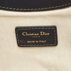 Dior Navy Blue Oblique Canvas Fold Over Clutch