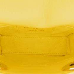 Dior Yellow Micro Lambskin Cannage Lady Dior