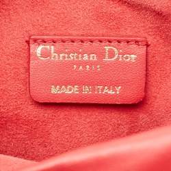 Pre Owned Dior Red Cannage Leather Mini Milly Chain Bag