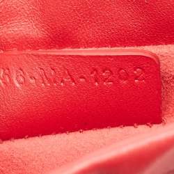 Pre Owned Dior Red Cannage Leather Mini Milly Chain Bag